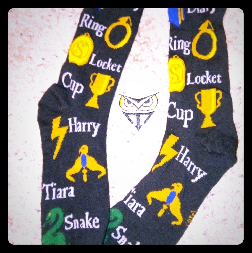 Harry potter socks and patch from loot crate